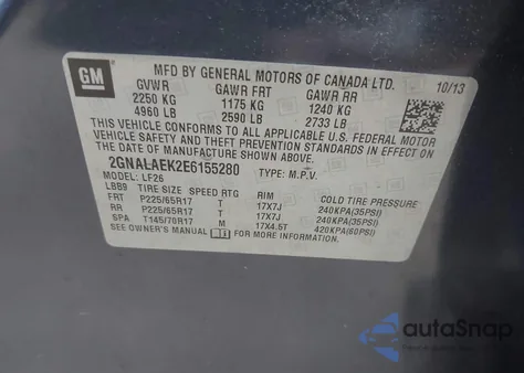 2014 Chevrolet Equinox Ls z USA, uszkodzony, nr VIN 2GNALAEK2E6155280